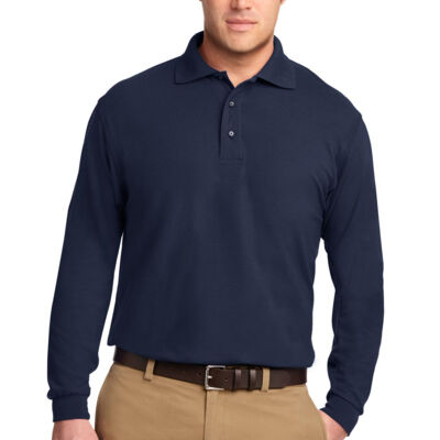 Tall Silk Touch Long Sleeve Polo Thumbnail